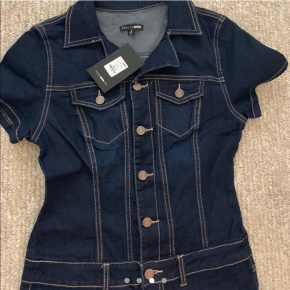 Fashion Nova Denim Jumpsuit - Picture 3 of 3